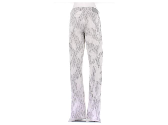 Jeans Dior grigi stampati in cotone Grigio - vista 2