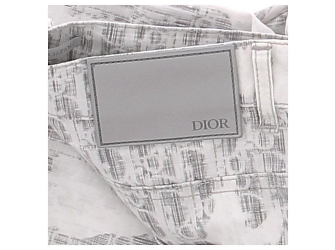 Jeans Dior grigi stampati in cotone Grigio - vista 5
