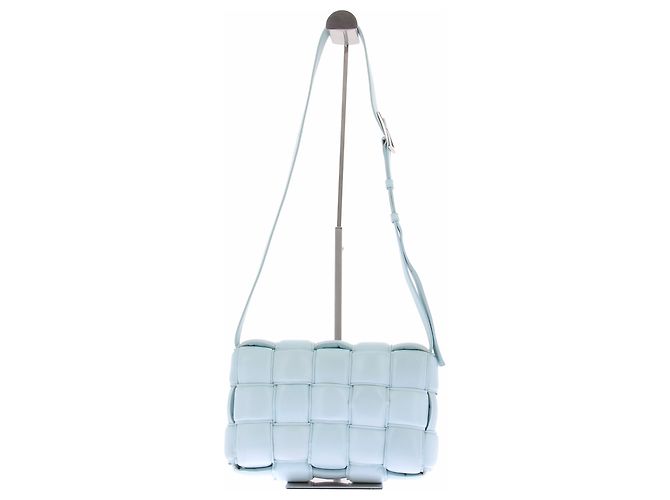 Bottega Veneta Borsa a mano "Cassette" in pelle blu cielo - vista 2