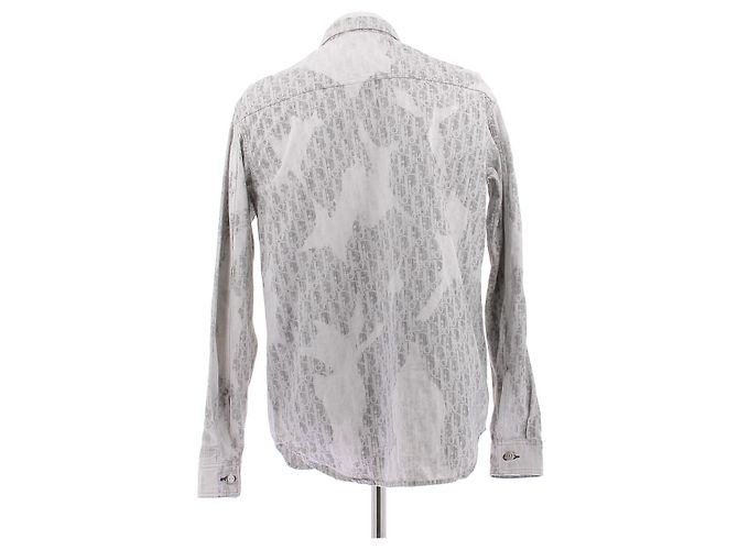 Camicia Dior in cotone grigia Grigio - vista 2
