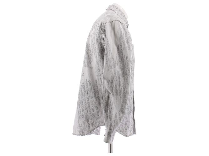 Camicia Dior in cotone grigia Grigio - vista 3
