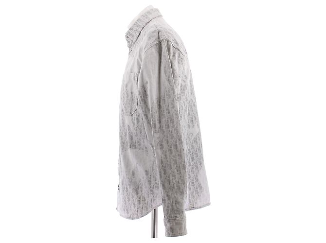 Camicia Dior in cotone grigia Grigio - vista 4