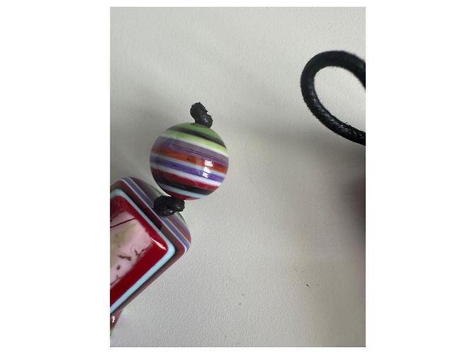 Autre Marque Collana in resina Sobral Jackie Brazil a righe Nero Rosa Bianco Rosso Blu Multicolore Verde Arancione Porpora - vista 2