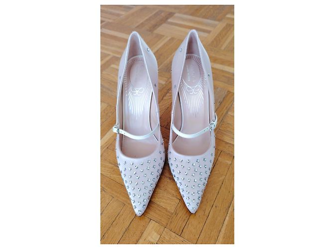 Gucci Satin-Pumps in Rosa mit Kristallsternen Pink - Ansicht 4