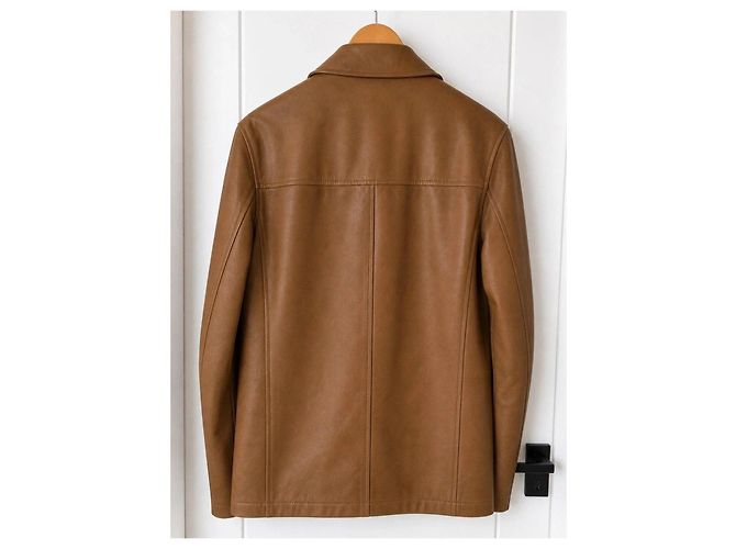 Autre Marque Route 66 Chaqueta Cuero Beige 90s Castaño - vista 2