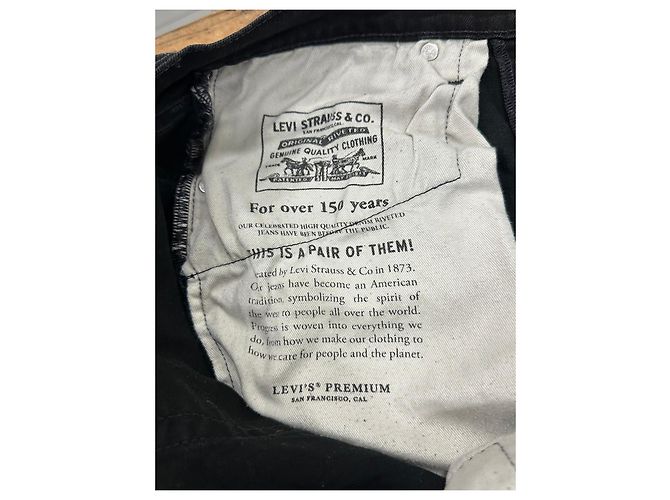 Jeans Levi's Premium Neri Taglio Dritto Nero - vista 7