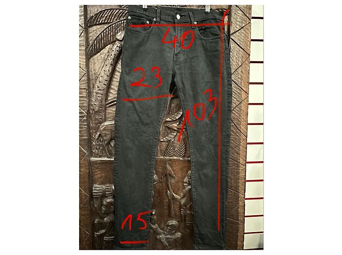 Jeans Levi's Premium Neri Taglio Dritto Nero - vista 8