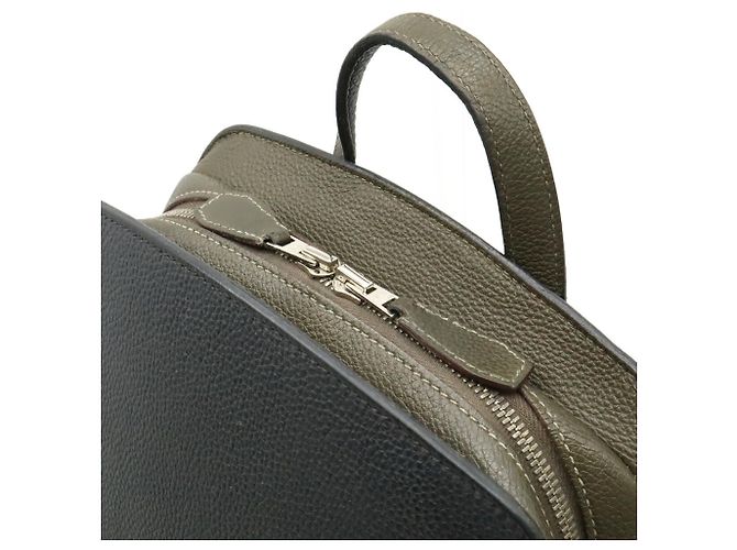 Hermès Zaino HERMES City Bag 27 Nero Verde chiaro - vista 9