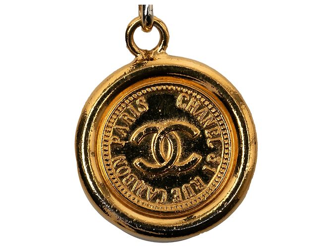 Chanel Gold Plated CC Medaillon Kettengürtel Golden - Ansicht 2