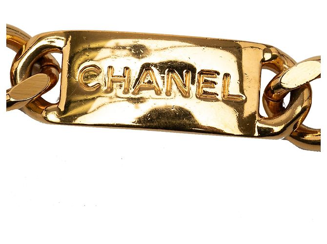 Chanel Gold Plated CC Medaillon Kettengürtel Golden - Ansicht 3
