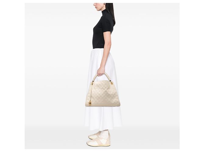 Louis Vuitton Artsy MM Monogramma Empreinte Bianco - vista 7