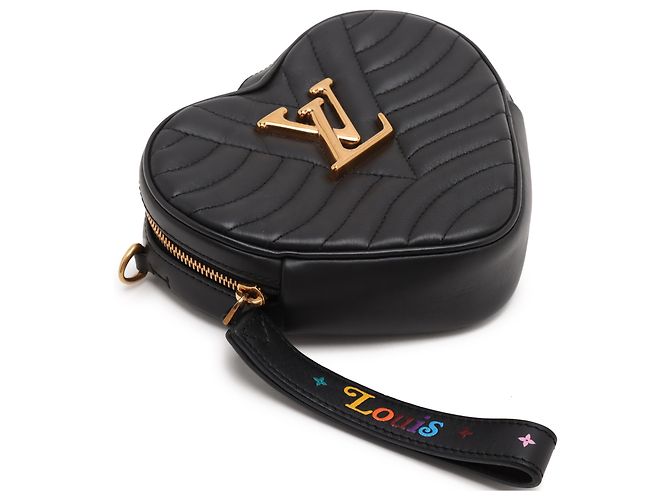Borsa a tracolla in pelle nera New Wave Heart di Louis Vuitton Nero - vista 6