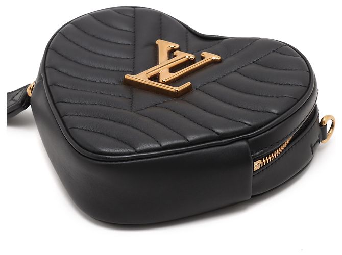Borsa a tracolla in pelle nera New Wave Heart di Louis Vuitton Nero - vista 7