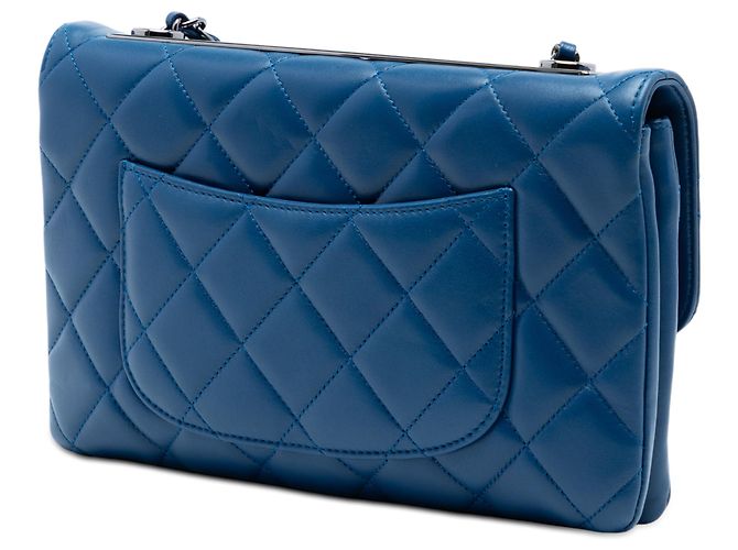 Chanel Blu Medio Pelle di Agnello Trapuntata Trendy CC - vista 2