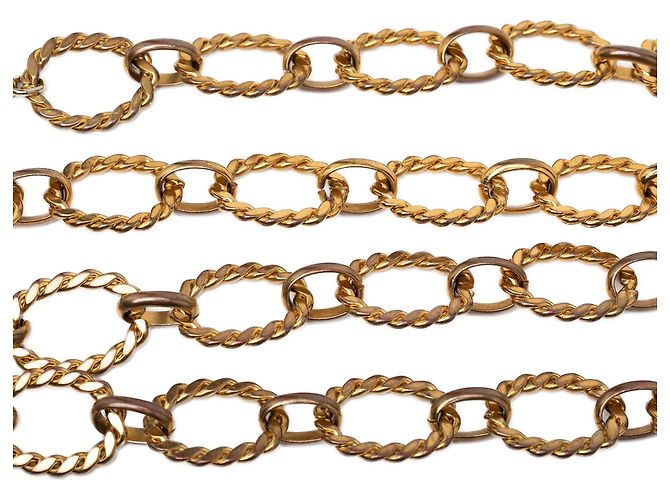 Chanel Gold Plated CC Medaillon Kettengürtel Golden - Ansicht 2