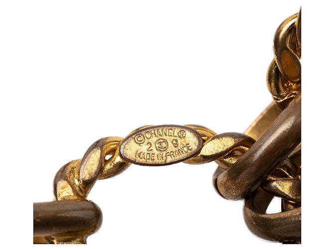 Chanel Gold Plated CC Medaillon Kettengürtel Golden - Ansicht 3