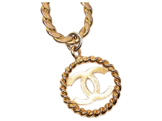Chanel Gold Plated CC Medaillon Kettengürtel Golden - Ansicht 4