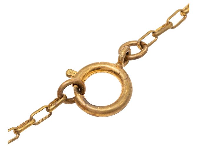 Chanel Gold CC vergoldete Medaillon-Halskette Golden - Ansicht 4