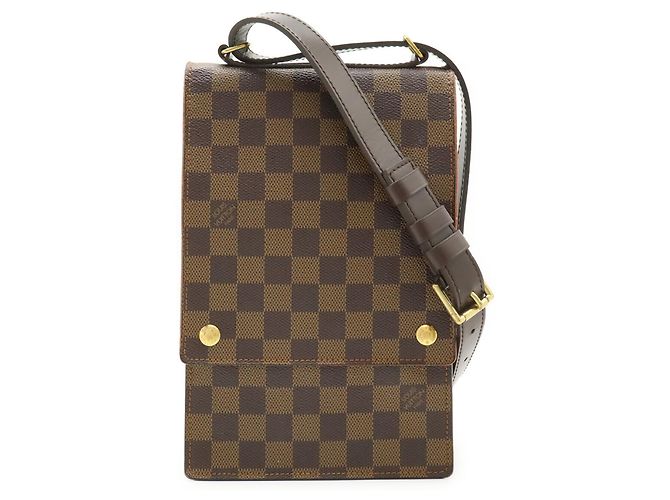 Borsa a Spalla Portobello Damier Louis Vuitton Marrone - vista 2