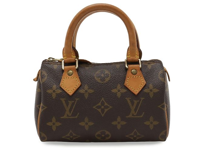 Pochette Mini Speedy Monogram Louis Vuitton Marrone - vista 2