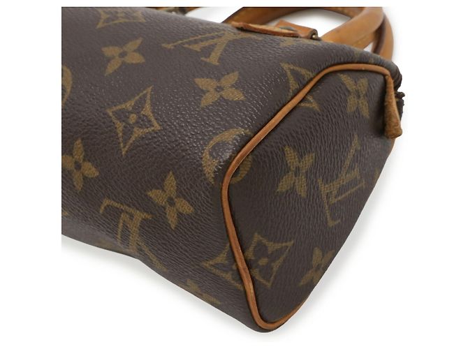 Pochette Mini Speedy Monogram Louis Vuitton Marrone - vista 4