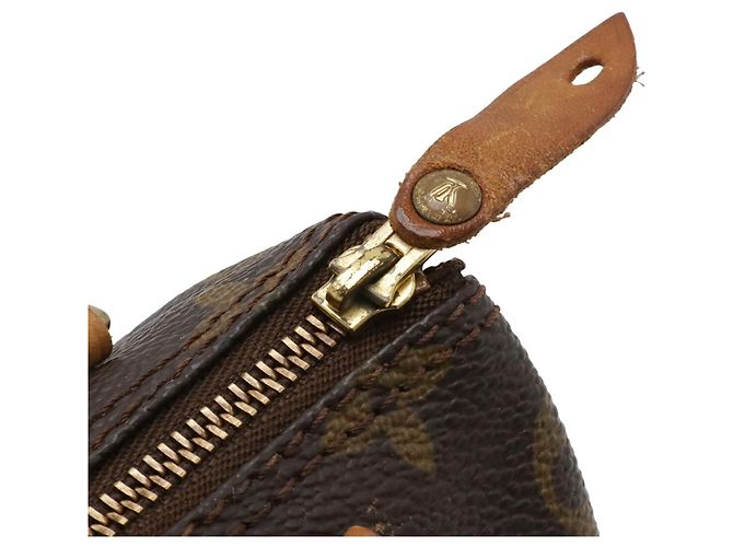 Pochette Mini Speedy Monogram Louis Vuitton Marrone - vista 5