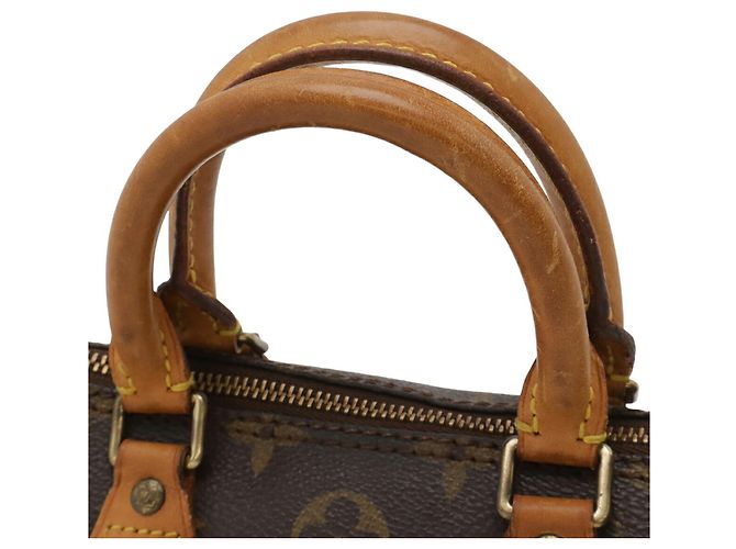 Pochette Mini Speedy Monogram Louis Vuitton Marrone - vista 6