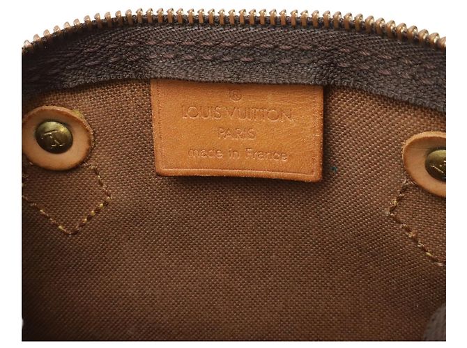 Pochette Mini Speedy Monogram Louis Vuitton Marrone - vista 9