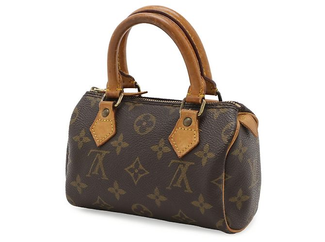 Pochette Mini Speedy Monogram Louis Vuitton Marrone - vista 3