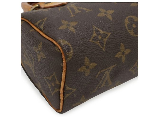 Pochette Mini Speedy Monogram Louis Vuitton Marrone - vista 4