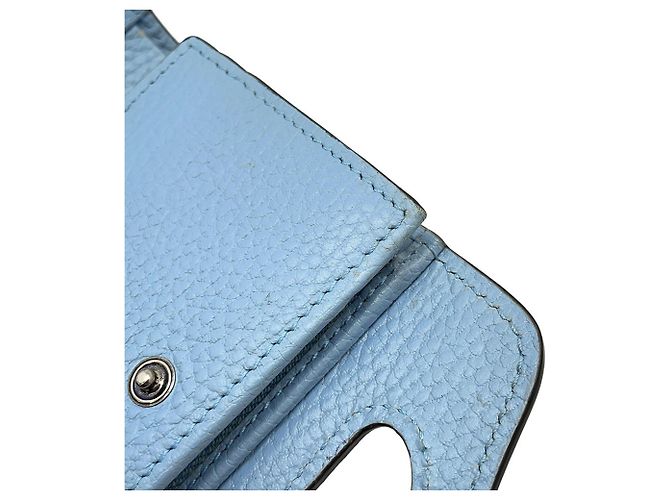 Gucci Hellblauer Lederkette Geldbörse - Ansicht 12