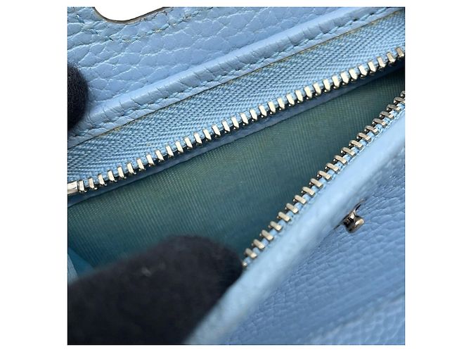 Gucci Hellblauer Lederkette Geldbörse - Ansicht 14