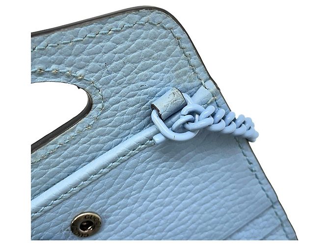 Gucci Hellblauer Lederkette Geldbörse - Ansicht 16