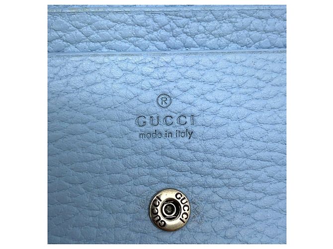 Gucci Hellblauer Lederkette Geldbörse - Ansicht 17