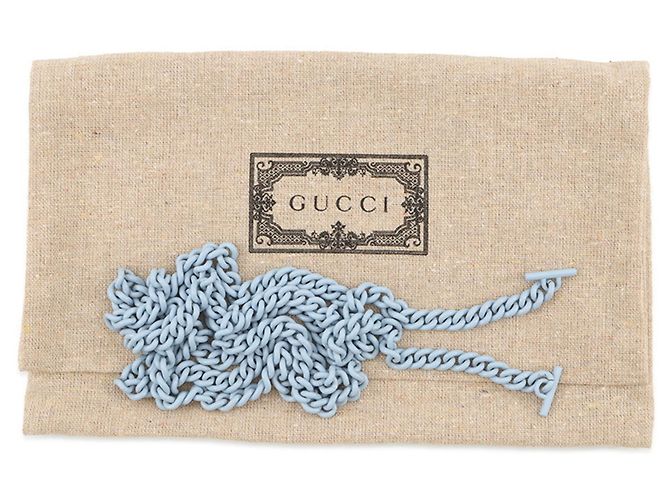Gucci Hellblauer Lederkette Geldbörse - Ansicht 18