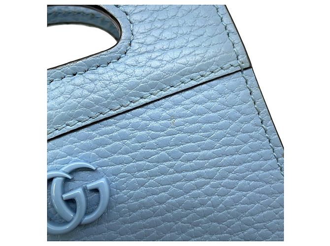 Gucci Hellblauer Lederkette Geldbörse - Ansicht 8