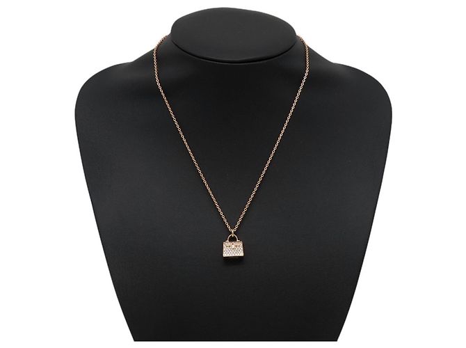 Collana Amulette Kelly di Hermès in oro rosa 18K D'oro - vista 4