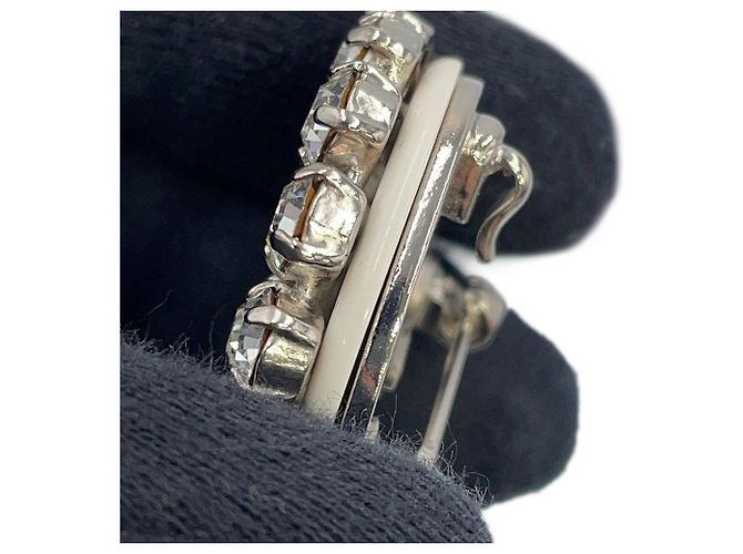Timeless Chanel Silberbrosche mit Strass - Ansicht 7