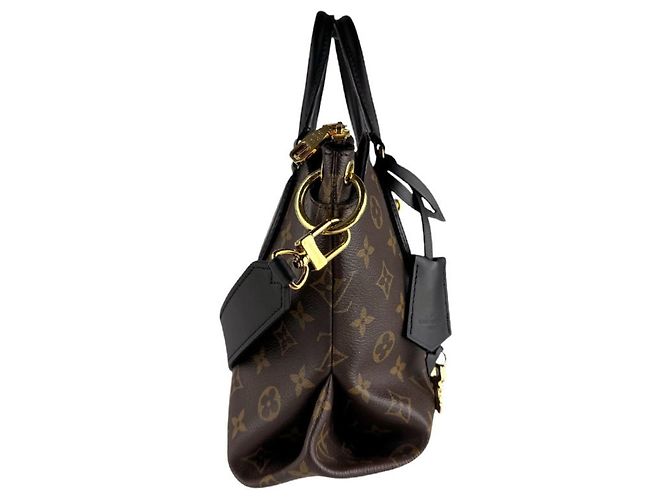Borsa a Spalla in Pelle Monogram Louis Vuitton Marrone Nero Monogramma - vista 2