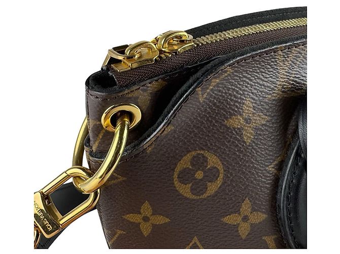 Borsa a Spalla in Pelle Monogram Louis Vuitton Marrone Nero Monogramma - vista 6