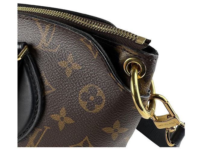Borsa a Spalla in Pelle Monogram Louis Vuitton Marrone Nero Monogramma - vista 7