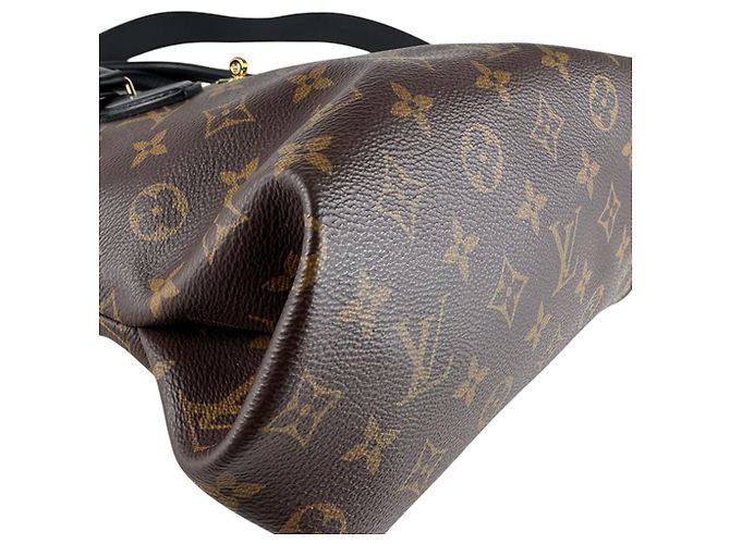 Borsa a Spalla in Pelle Monogram Louis Vuitton Marrone Nero Monogramma - vista 8