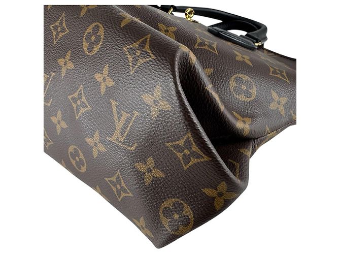 Borsa a Spalla in Pelle Monogram Louis Vuitton Marrone Nero Monogramma - vista 9