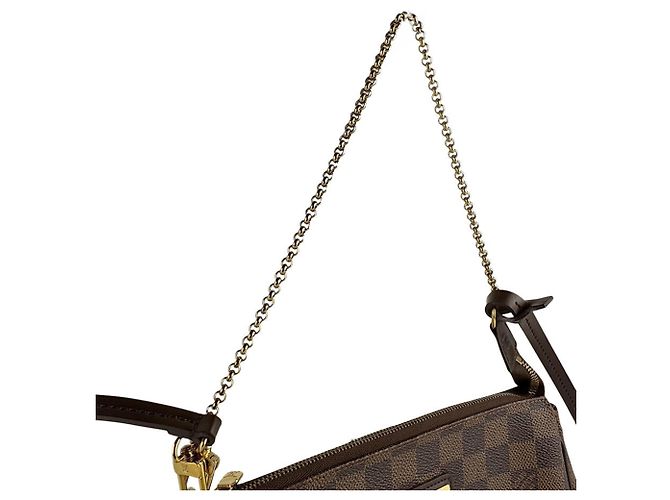 Borsa a Spalla Louis Vuitton Damier Eva in Tela Ebano Damier ebene - vista 10