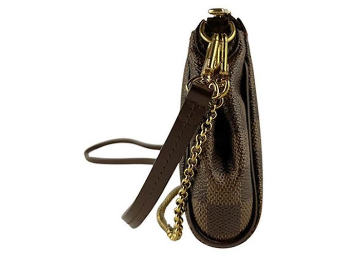Borsa a Spalla Louis Vuitton Damier Eva in Tela Ebano Damier ebene - vista 2
