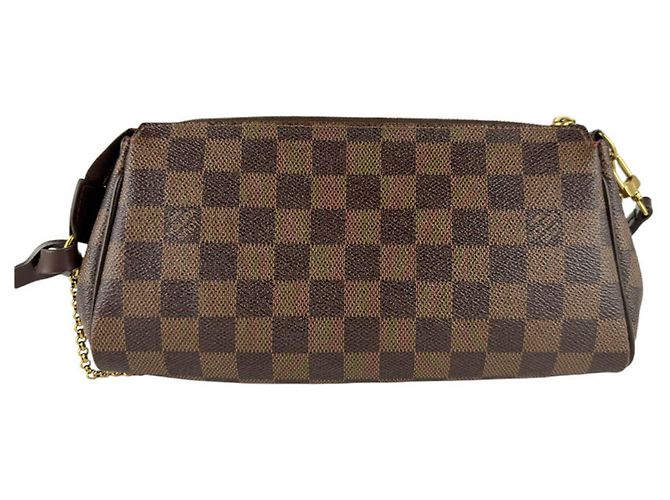 Borsa a Spalla Louis Vuitton Damier Eva in Tela Ebano Damier ebene - vista 3