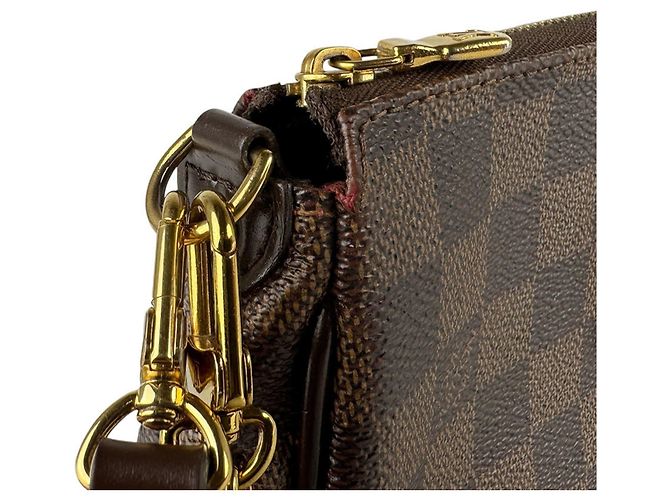 Borsa a Spalla Louis Vuitton Damier Eva in Tela Ebano Damier ebene - vista 6