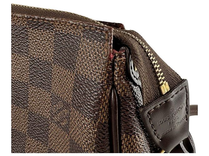 Borsa a Spalla Louis Vuitton Damier Eva in Tela Ebano Damier ebene - vista 7