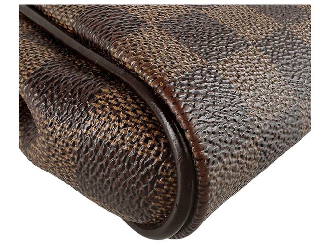 Borsa a Spalla Louis Vuitton Damier Eva in Tela Ebano Damier ebene - vista 8