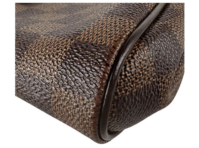 Borsa a Spalla Louis Vuitton Damier Eva in Tela Ebano Damier ebene - vista 9